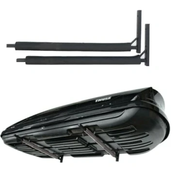 Afbeelding van WSB O wanddakkoffer voor het opbergen van dakkoffers, tuingereedschap, ski&#039;s, sportuitrusting en surfplanken iSUP, 82 cm zwart staal