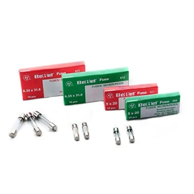 Afbeelding van 0,8 A zekering 5 x 20 mm 250 V type 522 10 verpakkingen Gzekeringen G