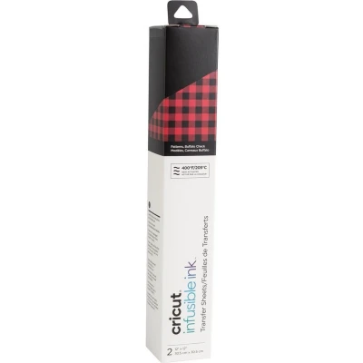 Afbeelding van Cricut Infusible Ink Transfer Sheets 2er Folie Rood/zwart, Met patroon