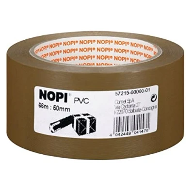Image de NOPI Ruban adhésif d&#039;emballage en PVC, 50 mm x 66 m, marron