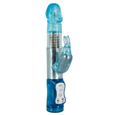 Afbeelding van Blauwe Rabbit Vibrator met Roterende Beads