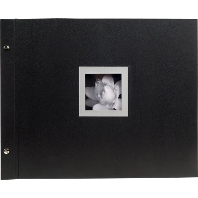 Afbeelding van Exacompta Fotoalbum CEREMONY zwart met schroef en hervulbaar 40 zwarte pagina&#039;s 37x29cm