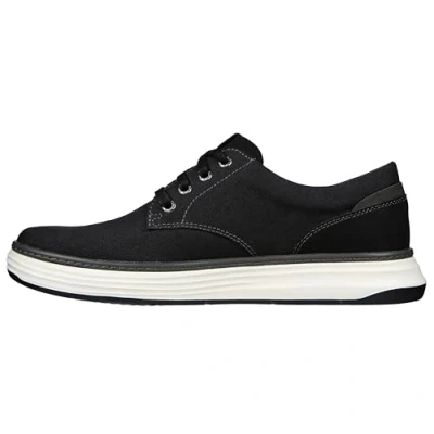 Afbeelding van Skechers Moreno Canvas Oxford herenschoenen, zwart.