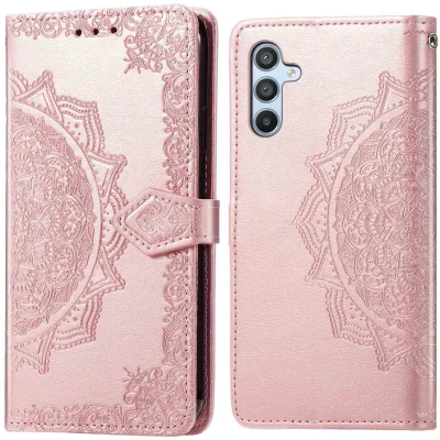 Afbeelding van imoshion Hoesje Geschikt voor Samsung Galaxy A36 Met Pasjeshouder Mandala Bookcase Rosé goud