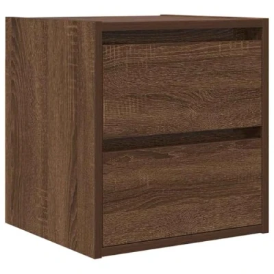 Afbeelding van vidaXL Nachtkastje wandgemonteerd 38x34x40 cm bruin eikenkleur