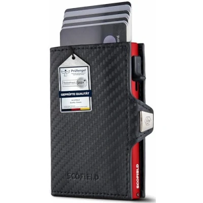 Afbeelding van SF SCOFIELD Duality Classic Slim Wallet avec compartiment pour pièces de monnaie Étui cartes homme 9 à 10 Portefeuille protection RFID Wallets for Men