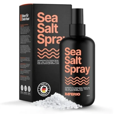 Afbeelding van IMPERIO Sea Salt Spray, 250 ml, hoogwaardige zoutwaterspray voor dikker haar en stabiele textuur, perfecte strandgolven, meer volume hechting door de kracht van