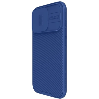 Afbeelding van Nillkin CamShield Magnetisch Hoesje Geschikt voor Apple iPhone 16 Pro Compatibel met MagSafe Camera Slider Back Cover Extra Bescherming Blauw