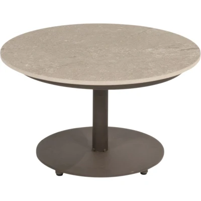 Afbeelding van Boaz lounge tuintafel 60xH35 cm ceramic middenpoot terre 4 Seasons Outdoor