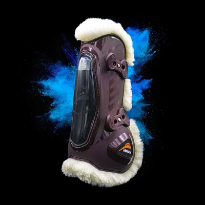 Image de eQuick Protèges Tendons eShock Front Legend Fluffy Marron Cob