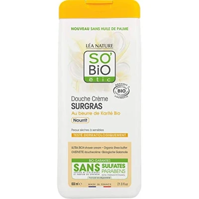 Afbeelding van SO&#039;BiO etic Douche Creme Surgras met biologische shea olie, 650 ml