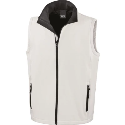 Afbeelding van Result Core Printable Softshell Bodywarmer R232M White / Black