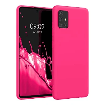 Afbeelding van kwmobile telefoonhoesje geschikt voor Samsung Galaxy A51 Hoesje smartphone Back cover in neon roze