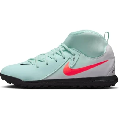 Afbeelding van Nike Performance JR Phantom LUNA II CLUB FG/MG Unisex Voetbalschoenen met kunststof noppen voor kinderen, Maat: 35, Mint/atomic red/off noir
