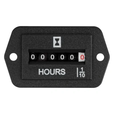 Afbeelding van Yooreal AC 110 250 V Mechanische urenteller, zonder accu, waterdicht voor dieselmotor, tractor, omvormer, boot, RV, Zero, grasmaaier, sneeuwfrees
