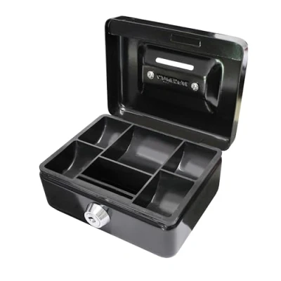 Afbeelding van Cathedral Geldcassette, slot met 2 sleutels, zwart, 12,5 cm (import Verenigd Koninkrijk)