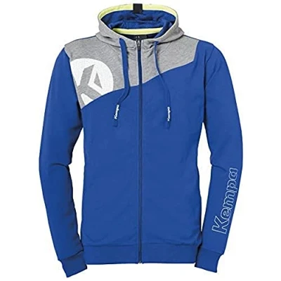 Afbeelding van Kempa Core 2.0 Hood Jacket Dames Royal Blauw Donker Grijs Melange Maat 2XL