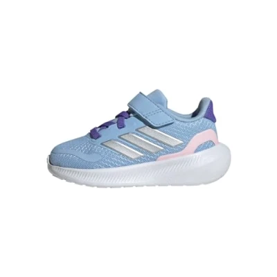 Afbeelding van adidas Sportswear Runfalcon 5 Sneakers laag Glow blue silver metallic clear pink voor kinderen, Maat: 19,