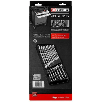Image de FACOM MOD.440 1XLPB clé à anneau cliquet 6 24 mm en module sur insert thermodurcissable 17 pièces
