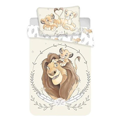 Afbeelding van The Lion King beddengoed voor baby&#039;s, 100 x 135 cm, 100% katoen, Simba Mufasa