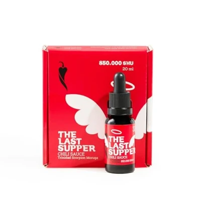 Afbeelding van I LOVE SPICY The Last Supper Extreme hete saus, 20 ml, gemeten in het laboratorium, 850.000 SHU Hot Chili Saus met Trinidad Scorpion Moruga en 70% Capsaicin Piquant 12/5