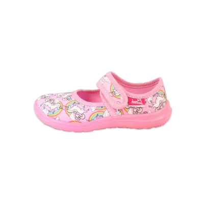 Afbeelding van Beck Meisjes regenboog kousen pantoffels, Snoep roze, 23 EU, Roze