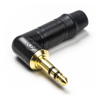 Afbeelding van 3.5 mm jack plug Neutrik (Stereo, Metaal, Verguld, Haaks, Mannelijk)