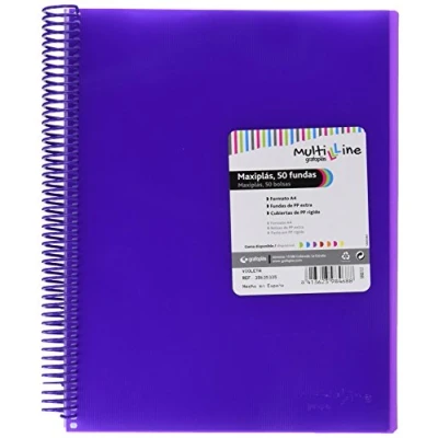 Afbeelding van Organiser Map Grafoplas Maxiplás Paars A4 Spiraal