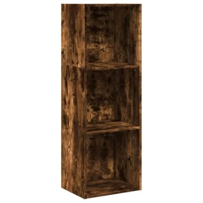 Afbeelding van Boekenkast 40x30x114 cm bewerkt hout gerookt eikenkleurig