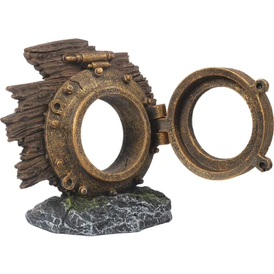 Afbeelding van Aqua Della Aquariumdecoratie Vissen Steampunk Patrijspoort S 9,2x5,3x8,5cm Meerkleurig 1st