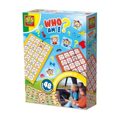 Afbeelding van SES Creative 02406 Raamsticker spel voor in de auto Reisspellen Onderweg 48 stickers en 2 speelborden