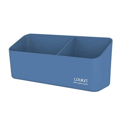 Afbeelding van loukin magnetische en zelfklevende markeerhouder, droog afwisbare accessoirelade, organizer voor whiteboard, glas of koelkasten (blauw)