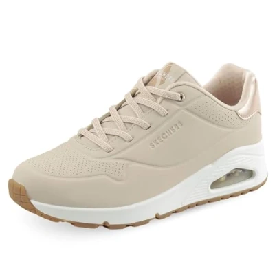 Image de Skechers Uno Shimmer Away Femme Basket, Natural, 39.5 EU