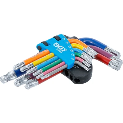 Afbeelding van BGS Stiftsleutelset meerkleurig kort Torx met kogelkop T10 T50 9 delig