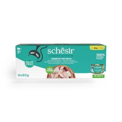 Afbeelding van Schesir Kat Blik Ocean Kattenvoer Tonijn Zeebrasem 85 g