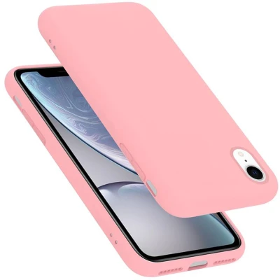 Afbeelding van Cadorabo Hoesje geschikt voor Apple iPhone XR in LIQUID ROZE Beschermhoes gemaakt van flexibel TPU silicone Case Cover