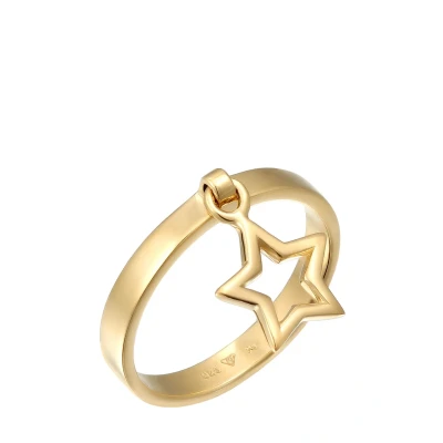 Afbeelding van Elli Dames Ring ster hanger in 925 sterling zilver