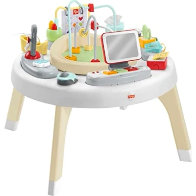 Afbeelding van Fisher Price 2 in 1 activiteitencentrum, zoals een chef kok, activiteiten en speeltafel voor baby&#039;s peuters met muziek, lichten geluiden, HBM26