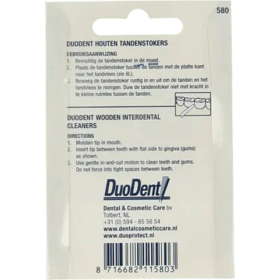 Afbeelding van Duodent Tandenstokers Hout 100ST