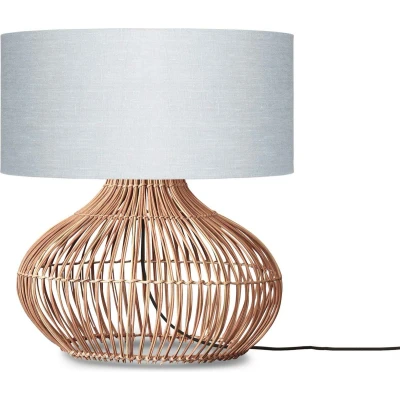 Afbeelding van GOOD&amp;MOJO Tafellamp Kalahari LichtgrijsRotan Ø47cm