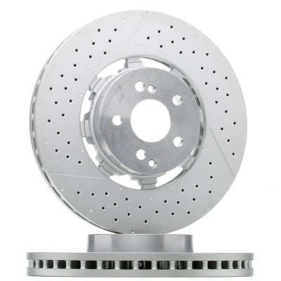 Afbeelding van BREMBO 09.A945.33 Remschijf 360 36 5 tweedelige remschijf, interne ventilatie, met sleuven/geperforeerd Gecoat High carbon