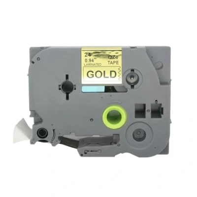 Afbeelding van BROVACS 1 x zwart op goud gelamineerde labeltape compatibel met Brother P Touch TZ 851 TZe labelprinter 24 mm OPA4851