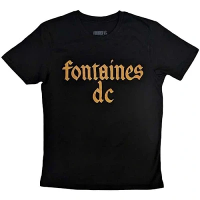 Afbeelding van Fontaines D.C. Gothic Logo Heren T shirt 2XL Zwart