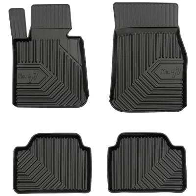 Afbeelding van M MOTOS Rubberen vloermat voor BMW Serie 1 F20 2011 2019, verbeter je reiscomfort met de nr. 77 zwarte antislip mat auto, alle weersomstandigheden, bescherming tegen vuil