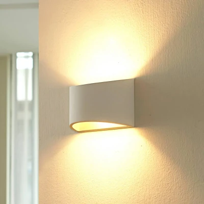 Afbeelding van Lindby wandlamp 1licht Gips H: 12 cm G9 wit
