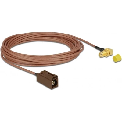 Afbeelding van Fakra F (v) SMA haaks adapter kabel RG316 50 Ohm / transparant 5 meter