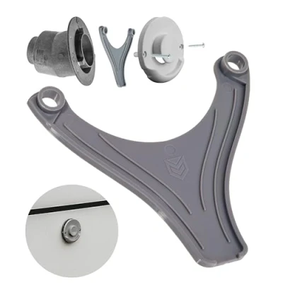 Afbeelding van 1 x condenswaterafvoergarnituur voor caravanverwarming, geschikt TRUMA ZR80, gatafstand 96 mm, grijs, schoorsteenschild tegen vuil