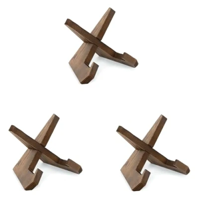 Afbeelding van ANBOXIT 3 stuks houten bordenhouders voor boek, foto, decoratief bord 11,4 cm