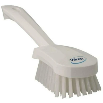 Image de VIKAN 41925 brosse à main, manche court, 270 mm, polyester, dur, blanc 4192/5