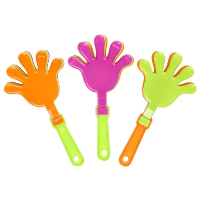 Afbeelding van Lg imports Mini Klapperhand Oranje/roze/groen 9 X 5 Cm